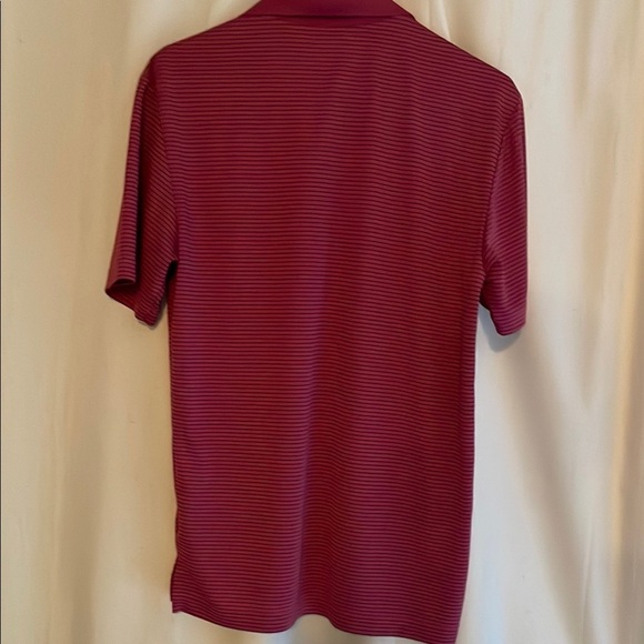 Adidas Plum Polo Striped Shirt Classic Design - Picture 4 of 4